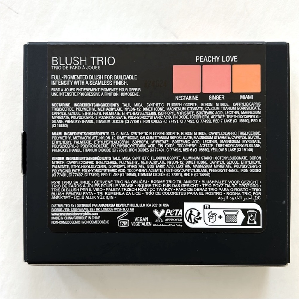 Anastasia Beverly Hills Blush Trio in Peachy Love-Nectarine, Ginger, Miami - Picture 3 of 6